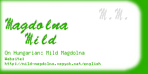 magdolna mild business card